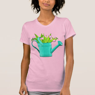 Rosa Blume in türkisfarbenem Wasser Kann Shirt