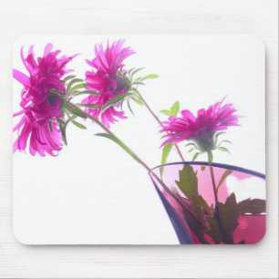 Rosa Blume in Vase Mousepad