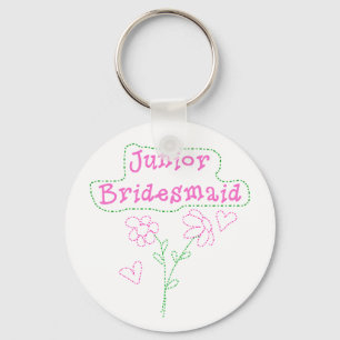 Rosa Blume Junior Bridesmaid Schlüsselanhänger