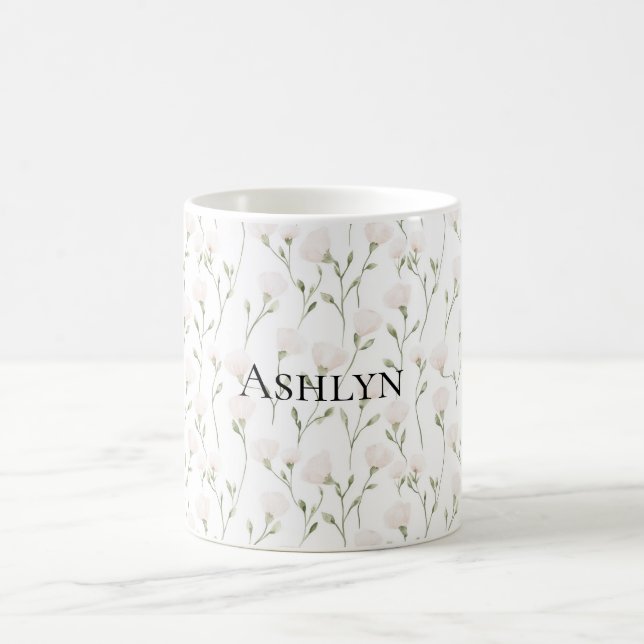 Rosa Blume Kaffeetasse (Mittel)