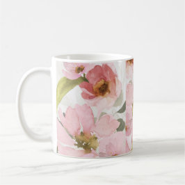 rosa Blume Kaffeetasse