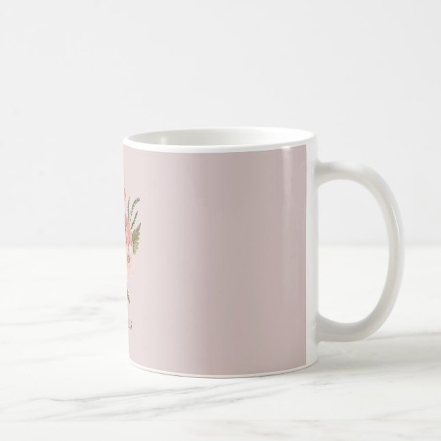 Rosa Blume Kaffeetasse (Rechts)