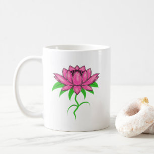 Rosa Blume Kaffeetasse