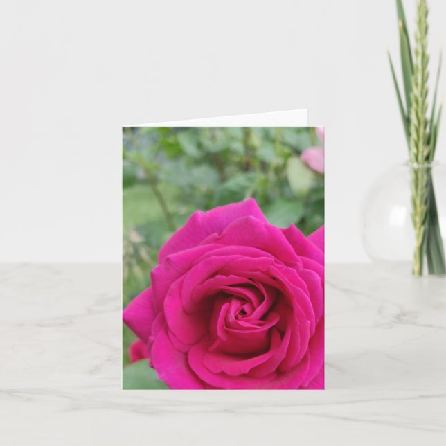 Rosa Blume Karte (Vorderseite)