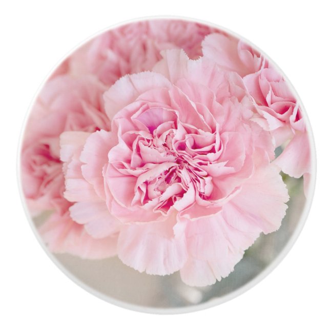 Rosa Blume Keramikknauf (Vorderseite)