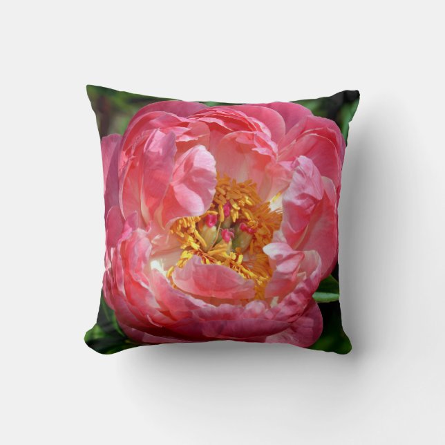 Rosa Blume Kissen (Vorderseite)