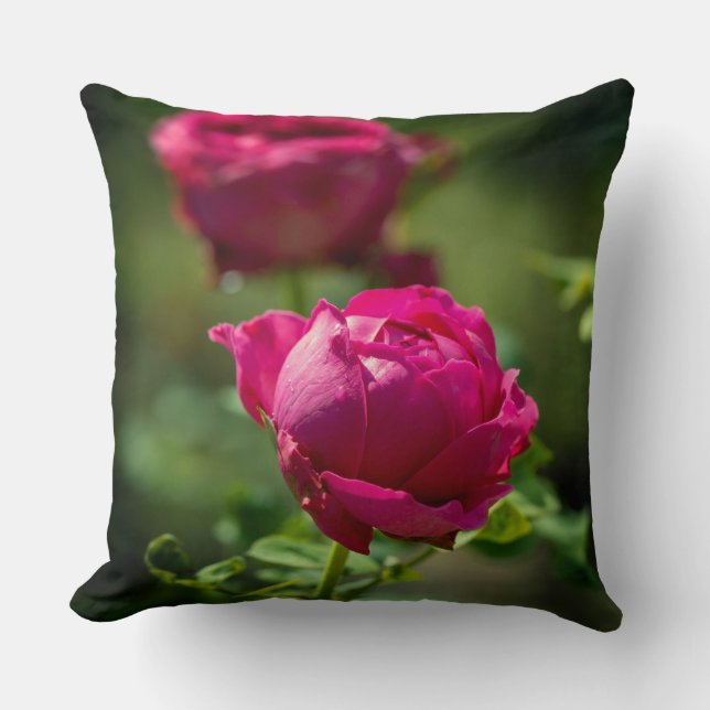 Rosa Blume Kissen (Vorderseite)