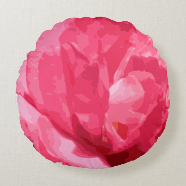 Rosa Blume Kissen Abstrakter Garten: (Vorderseite)