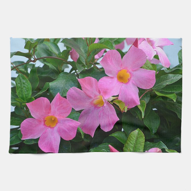 Rosa Blume Küchentuch (Horizontal)