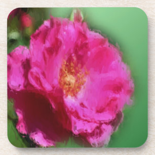 Rosa Blume Kunst, Dichtung und Musik Art Untersetz Untersetzer