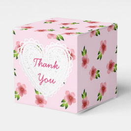 Rosa Blume Kupcake Box Geschenkschachtel