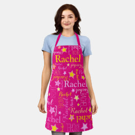 Rosa Blume kurzer Name Rachel Sterne Schürze