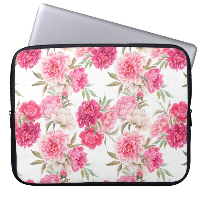 Rosa Blume Laptopschutzhülle (Vorderseite)