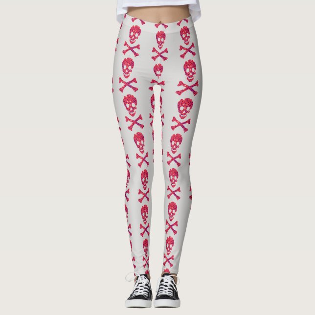 Rosa Blume Leggings (Vorderseite)
