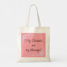 Rosa Blume Lehrerin Tote Tasche