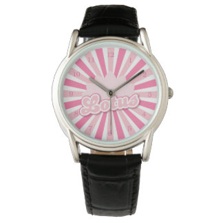 Rosa Blume Lotus Armbanduhr