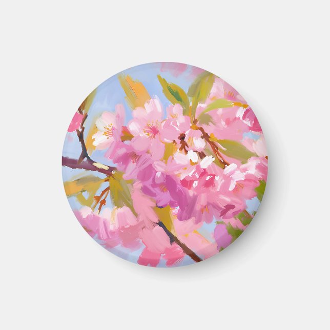 Rosa Blume Magnet (Vorne)