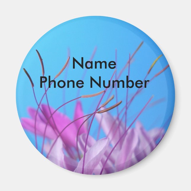 Rosa Blume Magnet (Vorne)