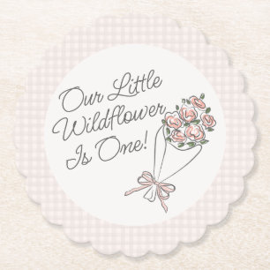 Rosa Blume Markt Frischblumenpartei Untersetzer