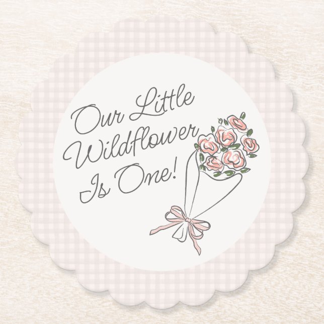 Rosa Blume Markt Frischblumenpartei Untersetzer (Vorderseite)