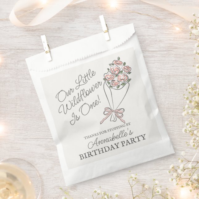Rosa Blume Markt Frische Blüten Geburtstag Geschenktütchen (Ausgeschnitten)