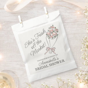 Rosa Blume Markt Frisches Brautparty Geschenktütchen