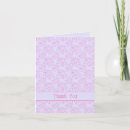 Rosa Blume Minimalistisch Vielen Dank in Lilac Lil Karte