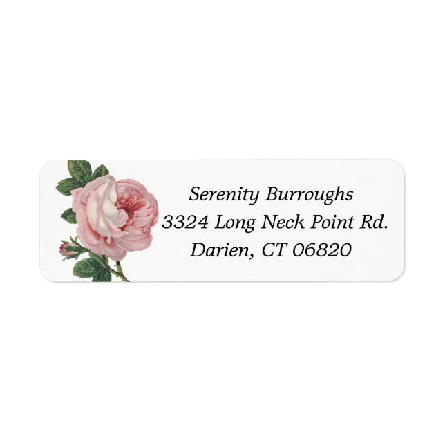 Rosa-Blume mit Blumenmuster - Hochzeit, Verlobung (Vorne)