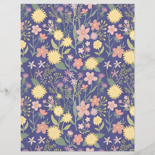 Rosa Blume mit Blumenspalte lila botanisch (Vorderseite)