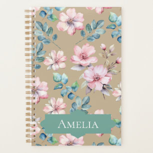 Rosa Blume mit Foliage Eleganter Planer