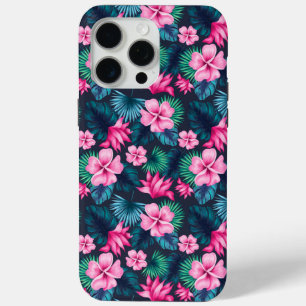 Rosa Blume mit grünen Blätter Partern-79066 Case-Mate iPhone Hülle