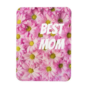 Rosa Blume mit Text Magnet