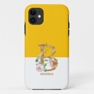 Rosa Blume, Monogramm Case-Mate iPhone Hülle