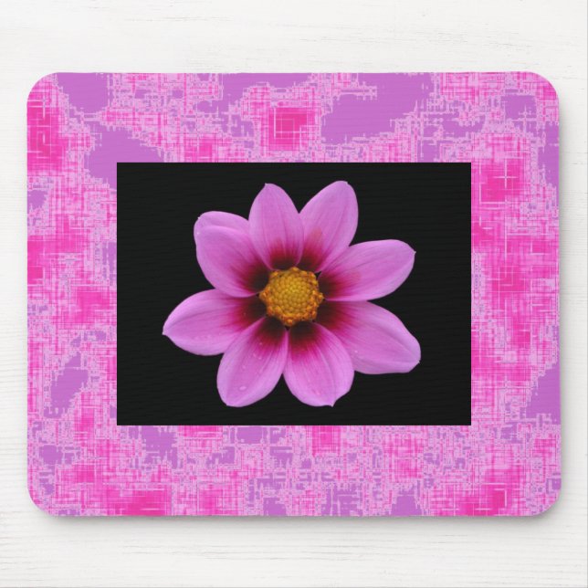 Rosa Blume Mousepad (Vorne)