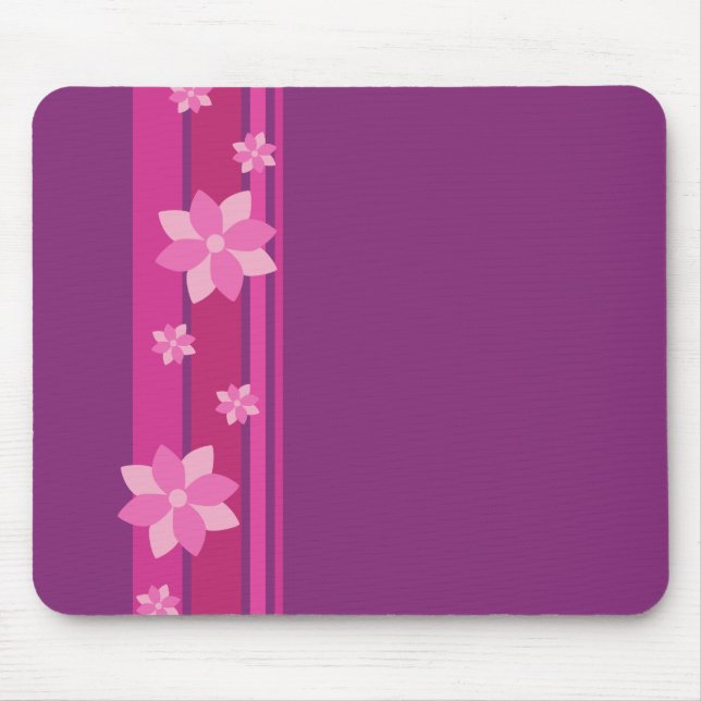 Rosa Blume Mousepad (Vorne)