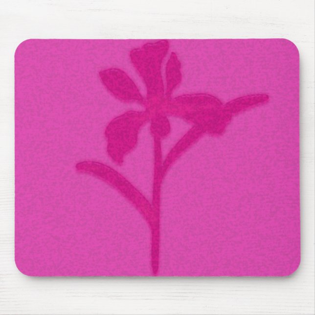 rosa Blume Mousepad (Vorne)