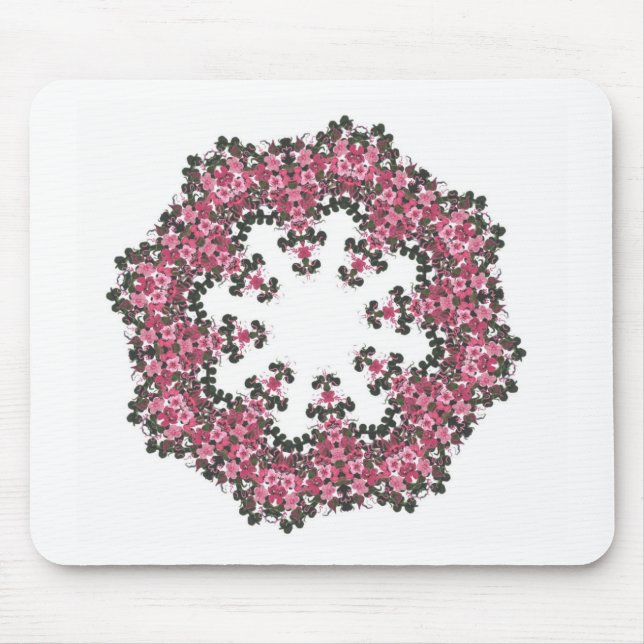 Rosa Blume Mousepad (Vorne)