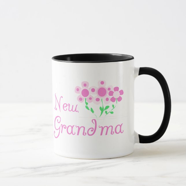 Rosa Blume Neue Oma Tshirts und Geschenke Tasse (Rechts)