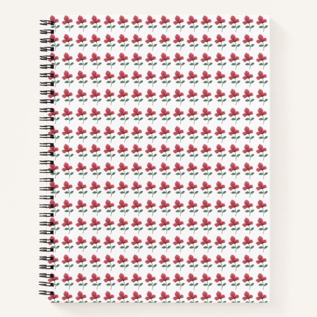 rosa Blume Notizbuch (Vorderseite)