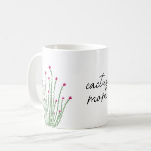 Rosa Blume Ocotillo Cactus Mama Wasserfarbe Kaffeetasse