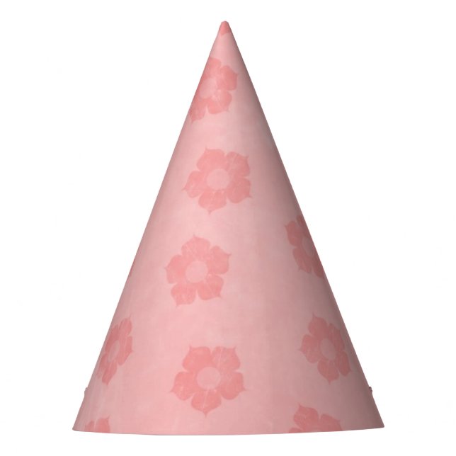 Rosa Blume Partyhütchen (Vorderseite)