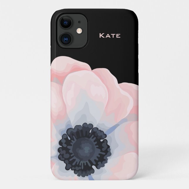 Rosa Blume Personalisiert Case-Mate iPhone Hülle (Rückseite)