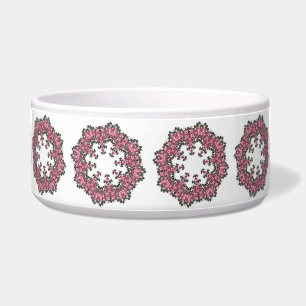Rosa Blume Pet Bowl Napf
