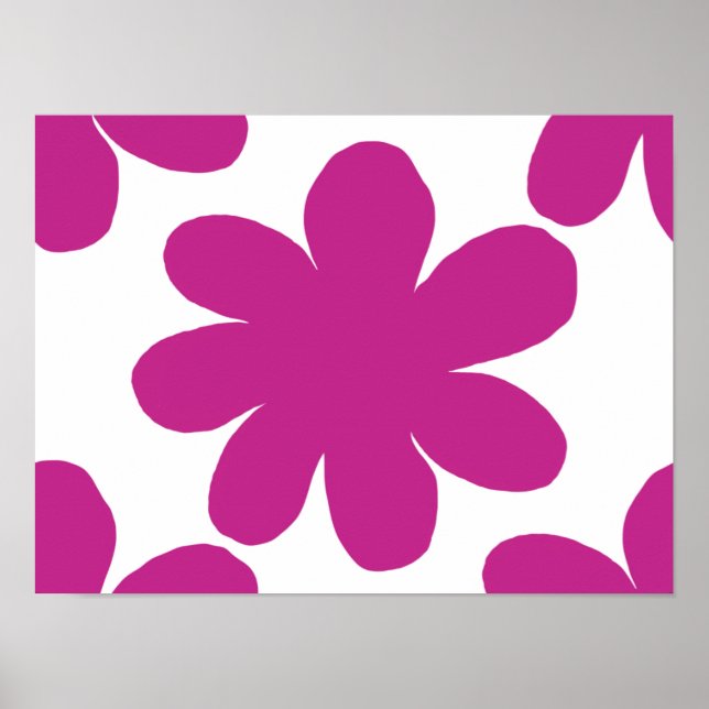 Rosa Blume Poster (Vorne)