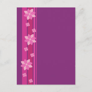 Rosa Blume Postkarte