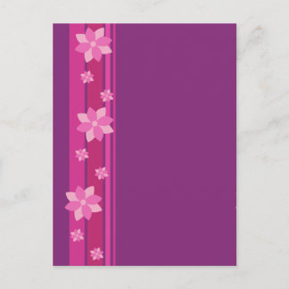 Rosa Blume Postkarte