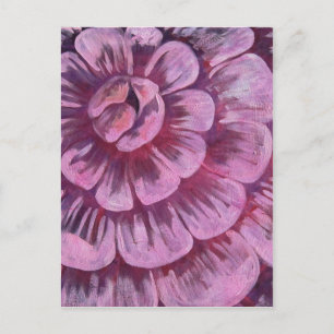Rosa Blume Postkarte