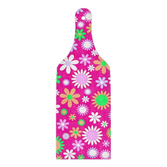 Rosa Blume Power Schneidebrett (Vorderseite)