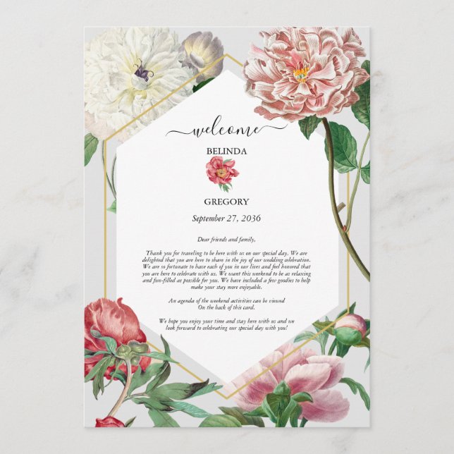 Rosa Blume Programm (Vorderseite)