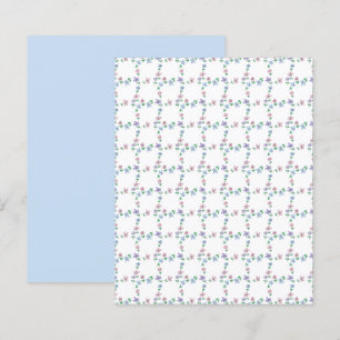 Rosa Blume-Rasterpapier in Pastellblau